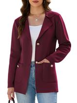 Suéter Blazer KateModa Feminino Business Casual Borgonha Suéter Blazer KateModa Feminino Business Casual Borgonha