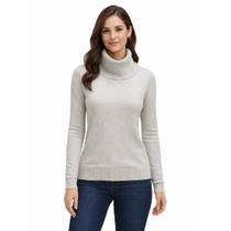 Suéter Blusa De Frio Feminino Modal Gola Alta Facinelli