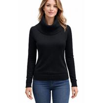 Suéter Blusa De Frio Feminino Modal Gola Alta Facinelli