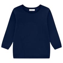 Sueter Blusa Manga Longa Infantil Tricô Decote Redondo