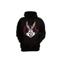 Suéter Canguru com estampa Bugs Bunny 70% algodão 30% poliéster Suéter Canguru com estampa Bugs Bunny 70% algodão 30% poliéster