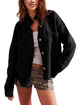 Suéter, cardigã Antnation, manga comprida para mulheres, preto, tamanho L Suéter, cardigã Antnation, manga comprida para mulheres, preto, tamanho L