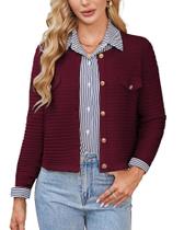 Suéter cardigã GRACE KARIN Lightweight Knit Wine Red XXL