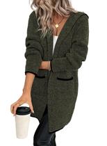 Suéter cardigã Sidefeel 2024 para mulheres verde tamanho S Suéter cardigã Sidefeel 2024 para mulheres verde tamanho S