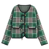 Suéter Cardigan Blazer HOULENGS verde escuro para mulheres Suéter Cardigan Blazer HOULENGS verde escuro para mulheres