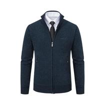 Suéter Cardigan Masculino Grosso E Quente Com Gola Alta, Casual E Solto Para Primavera, Outono E