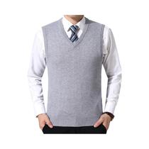 Suéter casual masculino colete quente e confortável outono inverno moda agasalhos - NONE