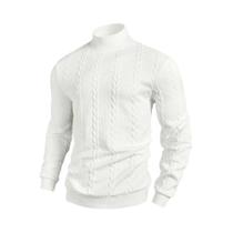 Suéter Casual Masculino De Gola Alta Em Jacquard Para Outono E Inverno, Moda Europeia E Americana Suéter Casual Masculino De Gola Alta Em Jacquard Para Outono E Inverno, Moda Europeia E Americana