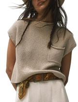 Suéter, colete feminino Himosyber, malha de damasco e viscose S Suéter, colete feminino Himosyber, malha de damasco e viscose S