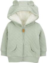 Suéter com capuz para bebês Simple Joys by Carter's Green 0-3M Suéter com capuz para bebês Simple Joys by Carter's Green 0-3M
