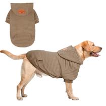 Suéter com capuz para cães BEAUTYZOO Waffle Like Cotton Khaki XL