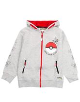 Suéter com capuz Pokémon Boys com zíper cinza de 9 a 10 anos Suéter com capuz Pokémon Boys com zíper cinza de 9 a 10 anos