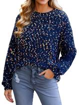 Suéter CUPSHE Rainbow Pom casual de manga comprida para mulheres