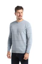 Suéter De Algodão Listrado Premium Azul Tricot