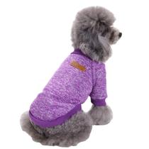 Suéter de cachorro JECIKELON Soft Winter Clothes para cães pequenos, roxo