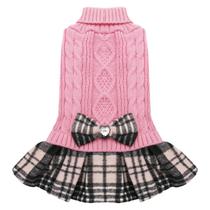 Suéter de cachorro KYEESE de gola alta para cães pequenos com gravata borboleta Suéter de cachorro KYEESE de gola alta para cães pequenos com gravata borboleta