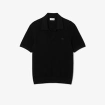 Suéter de Colarinho Polo Aberto de Algodão Misto