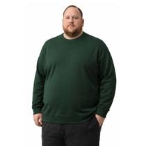 Suéter De Frio Masculino Tricot Liso Gola Redonda Plus Size Delkor