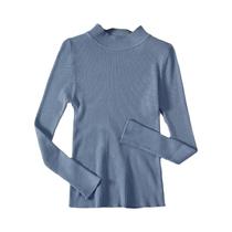 Suéter De Gola Alta Em Cashmere Macio Para Mulheres, Tricô Básico Sólido, Top Casual De Outono E