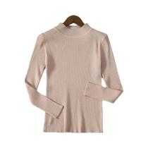 Suéter De Gola Alta Em Cashmere Macio Para Mulheres, Tricô Básico Sólido, Top Casual De Outono E