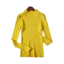 Suéter De Gola Alta Em Cashmere Macio Para Mulheres, Tricô Básico Sólido, Top Casual De Outono E