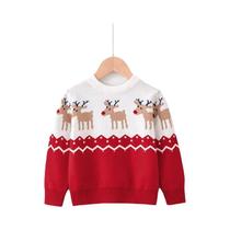 Suéter De Natal Infantil De Tricô Para Meninos E Meninas, Pulôver De Algodão Macio Com Estampa, Suéter De Natal Infantil De Tricô Para Meninos E Meninas, Pulôver De Algodão Macio Com Estampa,