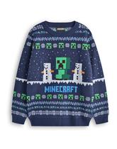 Suéter de Natal Minecraft para Meninos - Creeper e Golema de Neve