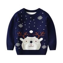 Suéter De Natal Para Meninos Com Padrão De Floco De Neve E Cervo, Manga Longa, Gola Redonda, Hoodie Suéter De Natal Para Meninos Com Padrão De Floco De Neve E Cervo, Manga Longa, Gola Redonda, Hoodie