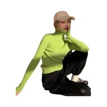 Suéter De Tricô Feminino De Gola Alta Ajustado Para O Inverno, Quente, Em Cor Sólida, Estilo Coreano Suéter De Tricô Feminino De Gola Alta Ajustado Para O Inverno, Quente, Em Cor Sólida, Estilo Coreano