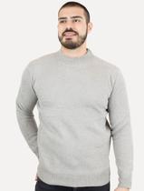 Suéter Dixen Masculino Slim Gola Média Areia Mescla