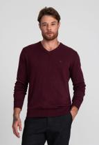 Suéter Docthos Slim Gola V Fio Melange