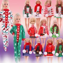 Suéter E Cachecol Para Boneca De 30CM, Roupas Com Atmosfera Natalina, Presentes De Natal Para