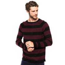 Suéter Ellus listrado Vinho