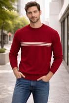 Sueter Em Tricot Masculino Listrado Confortavel Inverno Sueter Em Tricot Masculino Listrado Confortavel Inverno