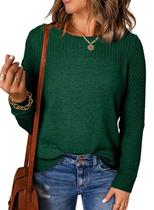 Suéter EVALESS feminino, moderno, de outono, tricotado preto L