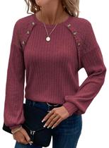 Suéter feminino Acelitt, túnica plus size, vermelha, manga comprida, 2GG Suéter feminino Acelitt, túnica plus size, vermelha, manga comprida, 2GG