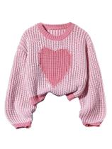 Suéter feminino BEAUDRM, lindo laço, gola redonda, solto, rosa claro, 8Y