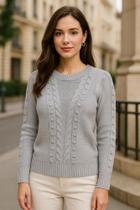 Sueter feminino blusa de la tricot bolinha