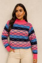 Sueter feminino casaco blusa tricot la Sueter feminino casaco blusa tricot la