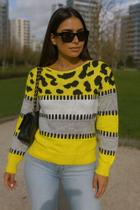 Sueter feminino casaco blusa tricot la onca