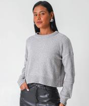 Suéter Feminino Chenille Textura Marisa Cinza Suéter Feminino Chenille Textura Marisa Cinza