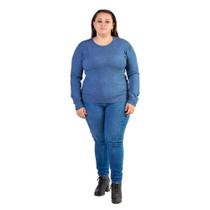 Suéter Feminino City Lady by Facinelli Plus Size 658091 Azul