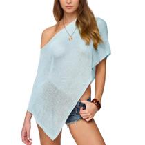 Suéter feminino Cover Up SeeLuna Knit Asymmetric Shrug