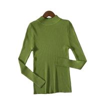 Suéter Feminino de Caxemira com Gola Alta - Pulôver de Malha Macia para Outono/Inverno