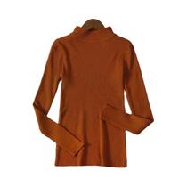 Suéter Feminino de Caxemira com Gola Alta - Pulôver de Malha Macia para Outono/Inverno
