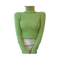 Suéter Feminino De Gola Alta Em Cashmere Macio, Pulôver Básico De Tricô Para Outono, Blusa Feminina