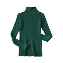 Suéter Feminino De Gola Alta Preto, Moda De Inverno, Tricô Elástico, Top Casual Básico