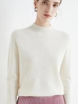 Suéter Feminino De Gola Alta Sólido Para Outono/Inverno, Malha Casual Macia, Blusa Básica