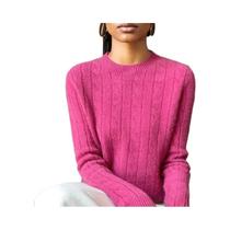 Suéter Feminino De Lã Para Outono E Inverno, Gola Redonda, Manga Longa, Moda Coreana