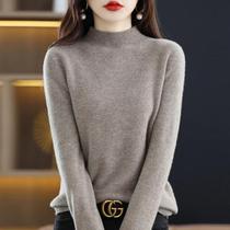 Suéter Feminino De Lã Pura 100% Com Gola Alta, Pulôver De Cashmere, Top Casual Em 19 Cores